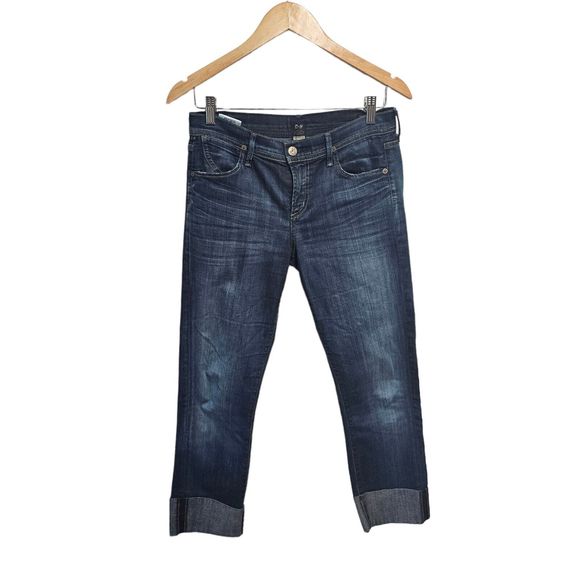 Citizens of Humanity Jeans Women 27 Blue Dani Cropped Straight Leg Stretch‎ - Picture 3 of 4
